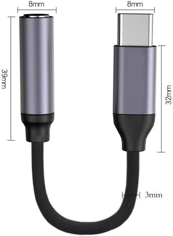 1/2 Pack USB C to 3.5mm Audio Adapter Type C to Headphone Aux Jack Dongle Cable gallery