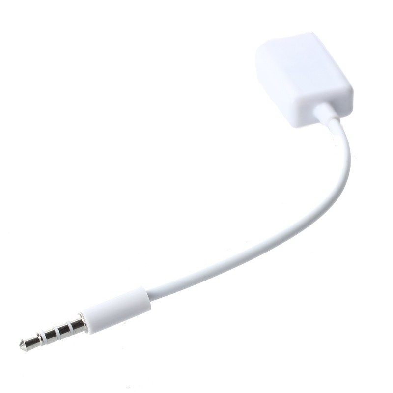 Car MP3 3.5mm Male AUX Audio Plug Jack To USB 2.0 Female Converter Cable5237 gallery