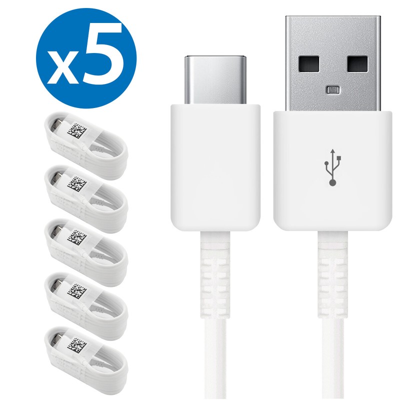 5-Pack OEM Samsung USB Type C Fast Charging Cable Galaxy S25 S24 S23 S22 S21 S20
