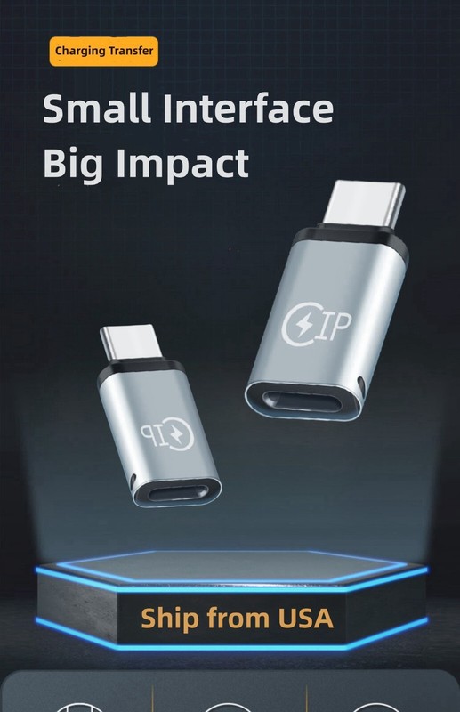 2pcs USB-C Male to Compatible for iOS Female Adapter Compatible with Phone