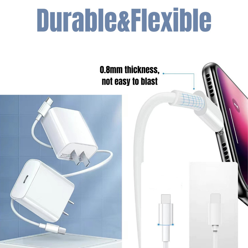 20W PD Fast Charger USB C Cable For Apple iPhone 14 13 12 Pro iPad Charging Cord gallery