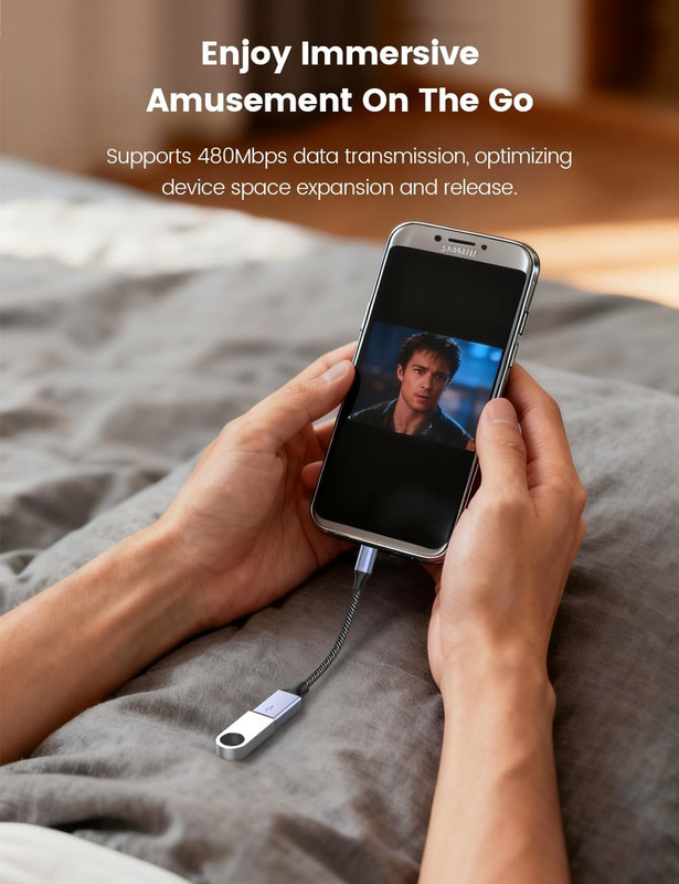 Micro USB 2.0 OTG Cable, Micro USB Male to Female USB Compatible with Samsung Ph gallery
