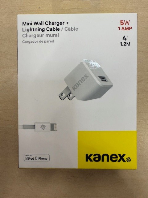 Kanex Mini USB Wall Charger + MFi-Certified Lightning 4 ft Cable