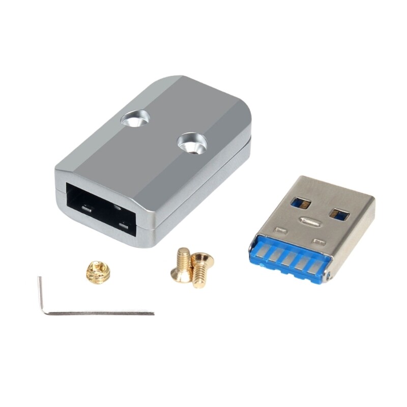 USB3.0 DIY Male Plugs 6mm Hole Connectors Perfect For Data And Charging Cable