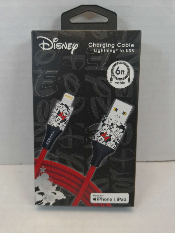 Disney Minnie Mouse 6′ USB To Lighting Charging Cable Made For iPhone iPad