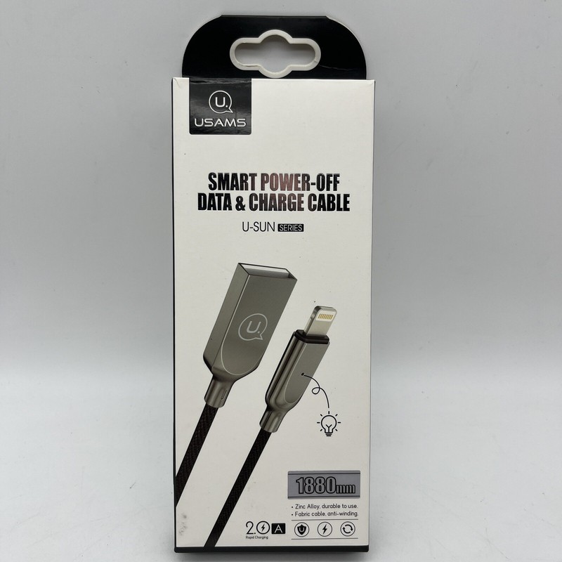USAMS Smart Power-Off Data & Charge Cable 1800mm See Photos For Connector gallery