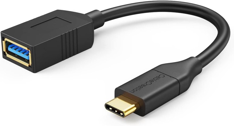 2-Pack USB Female to USB C Adapter 0.5FT/0.15m, Braided USB C to USB A Female... gallery