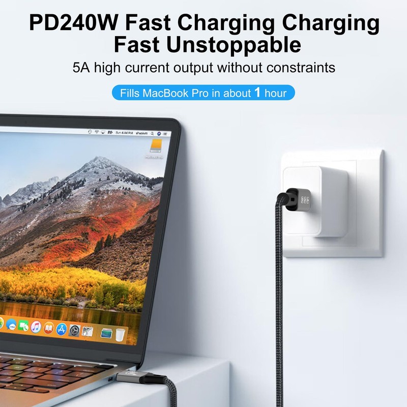 1 PC USB4 Cable With Thunderbolt 4 240W PD3.1 Charging 40Gbps 8K Video Cord gallery