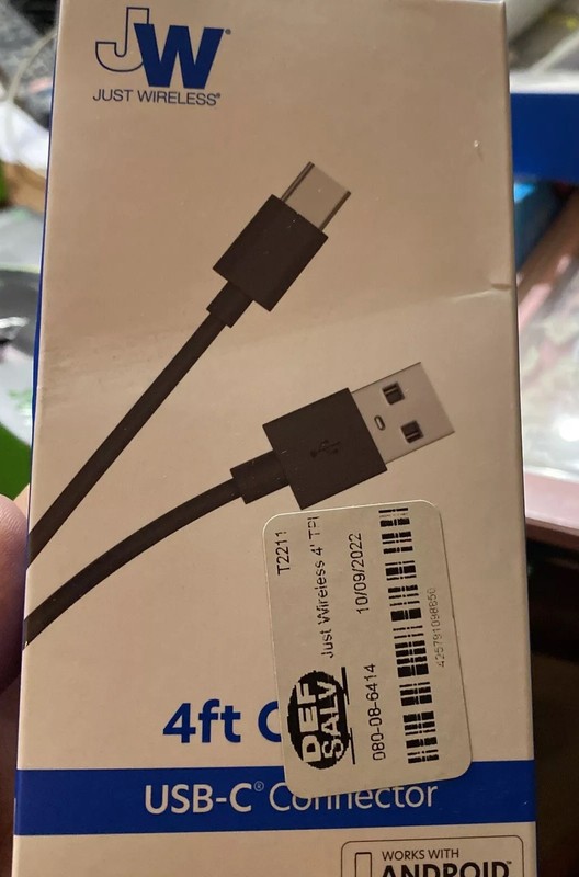Universal USB-C Charging Cable 4ft Just Wireless Android