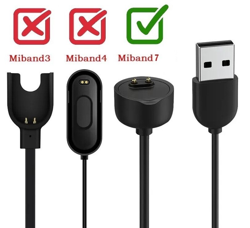 15cm Black USB A Charging Cable For XIAOMI Mi Band 7 (Connected Watch) gallery