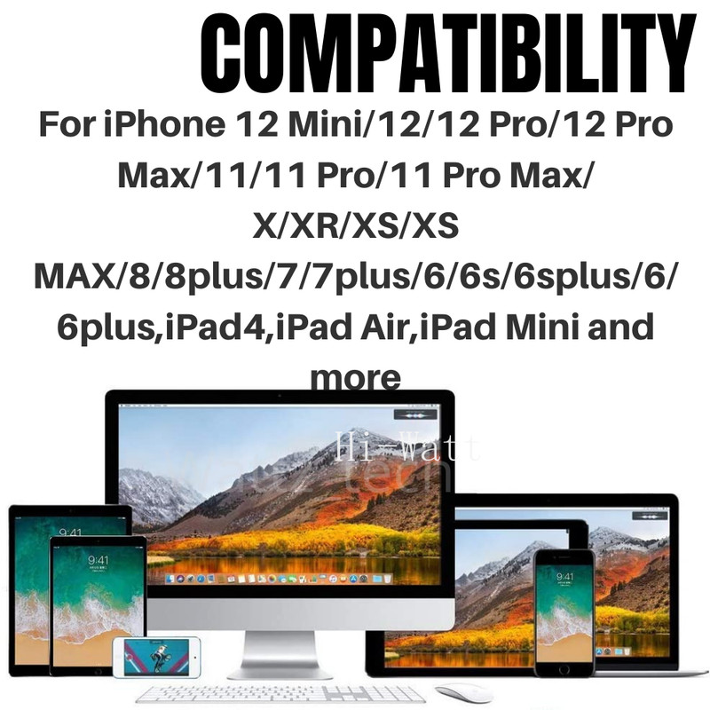 3X For Apple iPhone 12 11 XR 8 Fast Charging Cord USB Charger Data Cable 3Ft 6Ft gallery