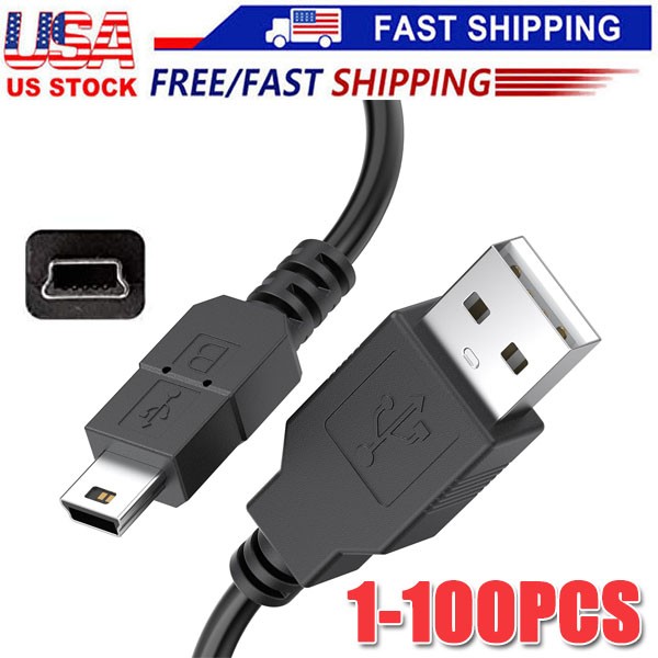 3FT Mini USB Data Sync Charger Charging Cable Cord SatNavs, Dash Cam Lot