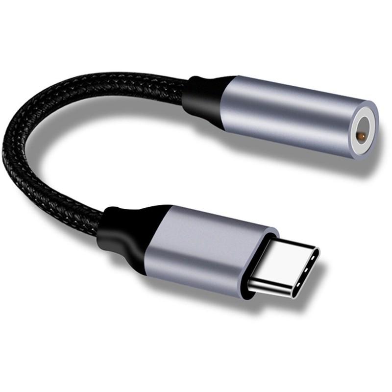 USB-C Type C to 3.5mm 1/8″ Aux Audio Jack Active DAC Headphone Adapter Cable