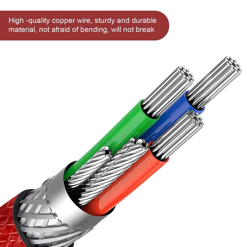 Red Spiral TypeC To USB A Gaming Mechanical Keyboard Cable Metal Aviator gallery