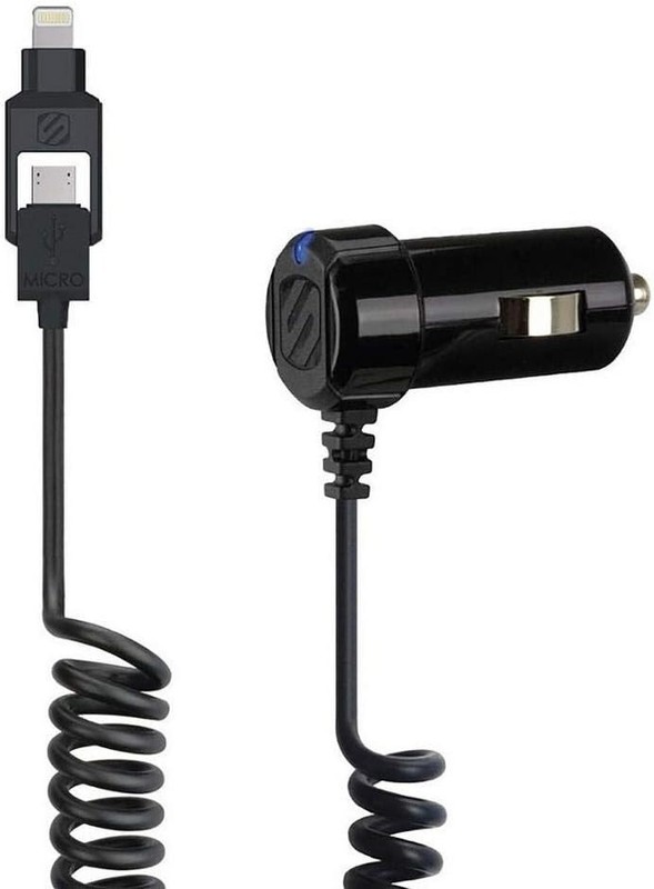 Scosche 2 in 1 Micro USB Lightning MFI CERTIFIED 12W Car Charger for iPhone SE 3
