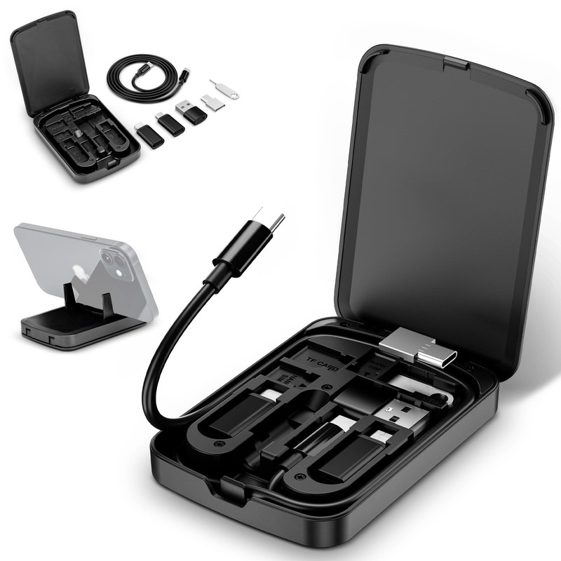 Kiorafoto Multi-Functional Compact Cable Card Version(Black), black