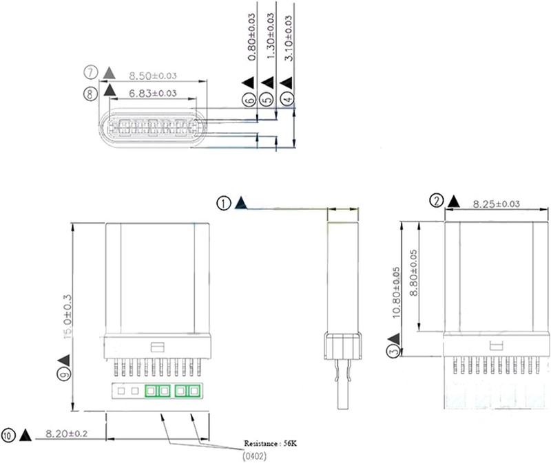 High-Speed USB 3.1 Type C Connectors & PCB Board - 20 Pack for Devices gallery
