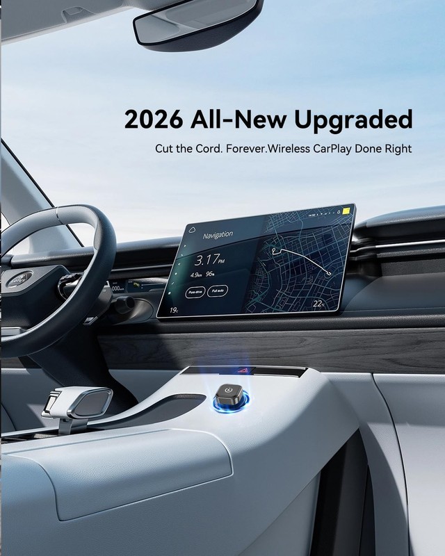 2026 2-in-1 Wireless CarPlay & Android Auto Adapter, Ultra Mini Dongle Conver... gallery