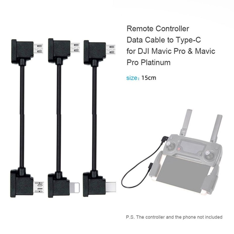 CABLECY 3pcs/set Remote Controller for Mavic Pro Platinum Data Cable Type-C gallery