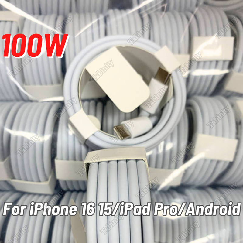 Lot 100W USB C Type C Fast Charger Cable Cord For iPhone 16 15 iPad MacBook Pro