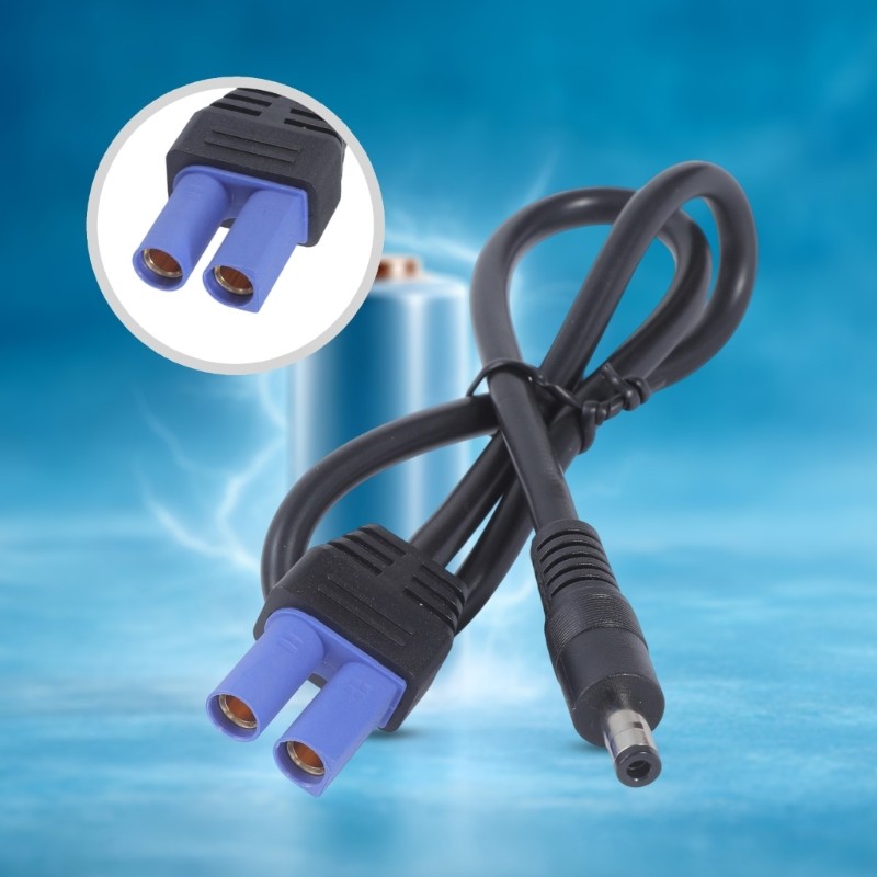 Emergency Starter Wire EC5 Female To DC5525 Male 50cm 180W For Automotive Power gallery