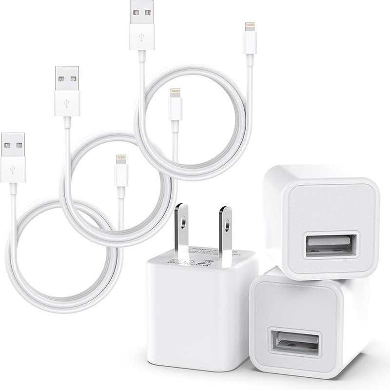 3Pack iPhone Charger Cable USB Wall Charger For 14/13/12 Pro Max/11 Pro/XS……3ft