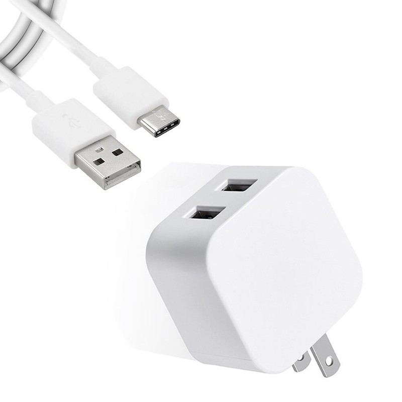 Quick-Acting Dual USB Power Adapter Type C Cable F Samsung Galaxy S20+ G986U
