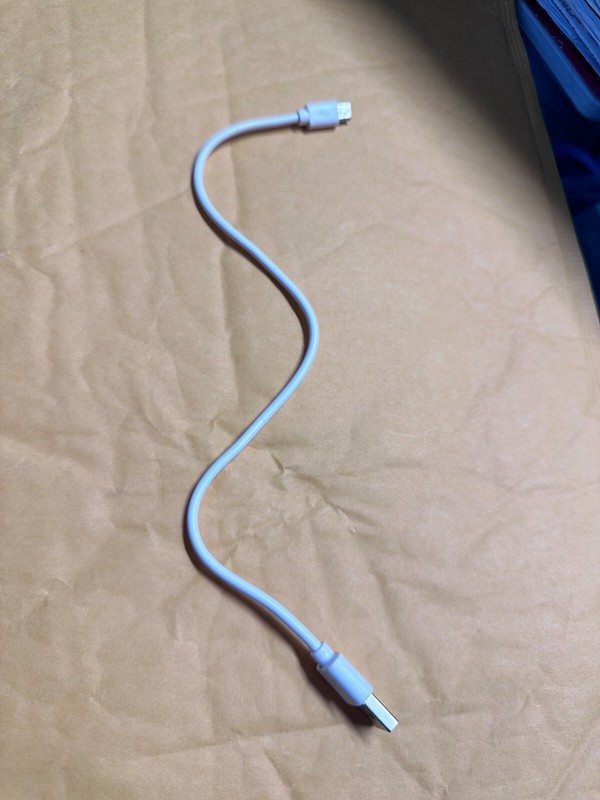 14″ Micro round USB Data Cable – white, for phones, cameras,gps,go-pro, etc