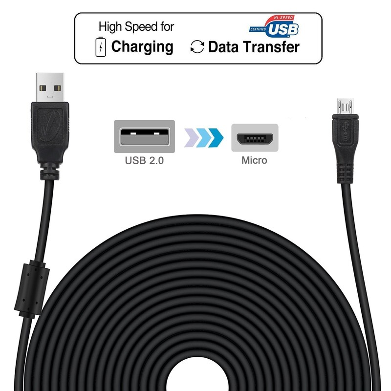 3x 10ft Micro USB 2.0 B High-Speed Data SYNC Cable For MP3 Players, HDD, Cameras