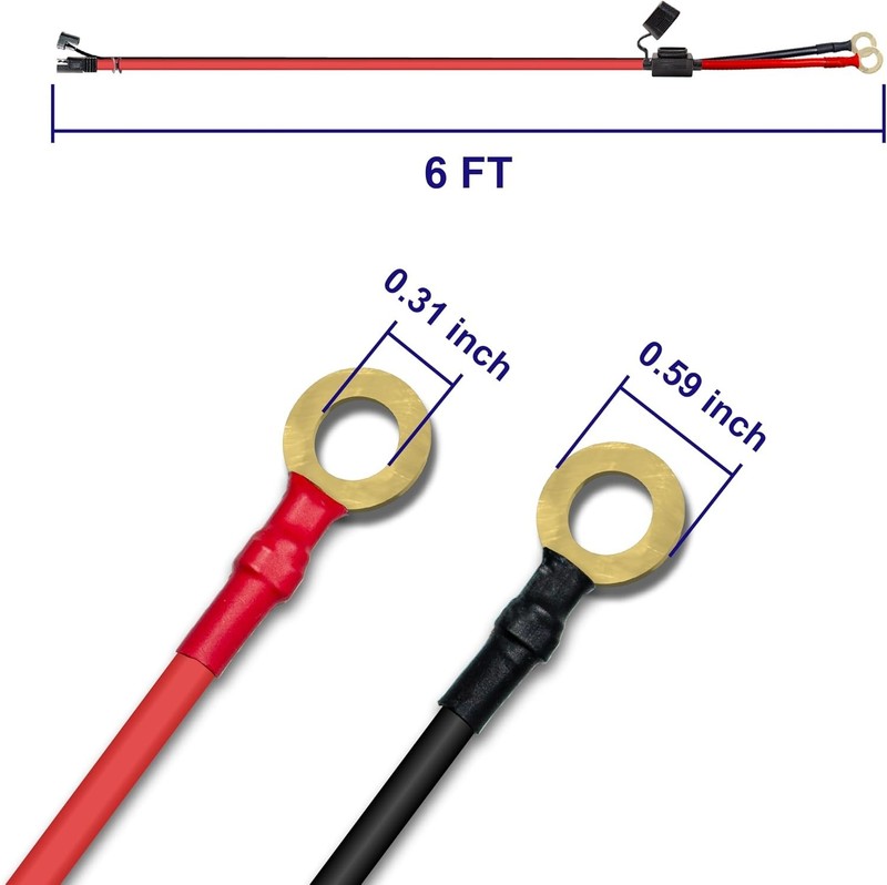 Durable 10AWG 6FT Charger Cable with Quick Disconnect for RVs & Solar Panels gallery