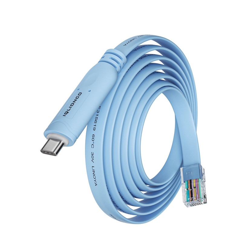 Type C to RJ45 Console Cable, 12FT USB-C Console Cable Essential Accesory Com...