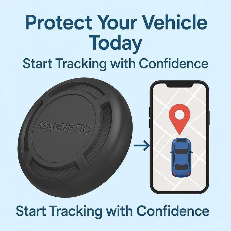 Magnetic Hidden GPS Tracker for Vehicles – Long Battery Life, No Subscription, C gallery