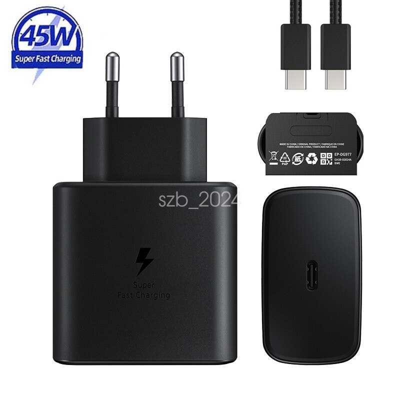 For Samsung 45W Super Fast Charging Charger Adapter Galaxy Tab S8+ S20 S22 Ultra