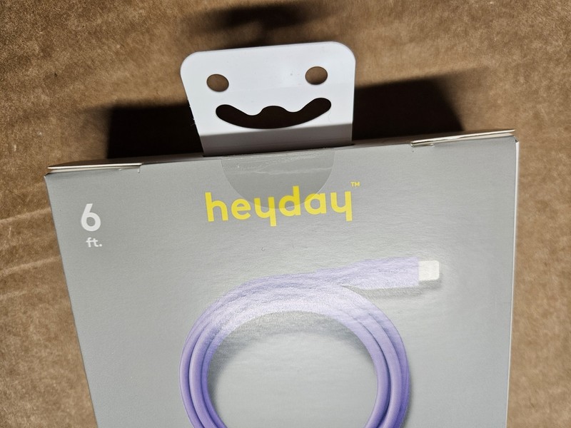 12x Heyday 6 Ft. USB-A Soft Touch Charging Cable Purple New Sealed In Box gallery
