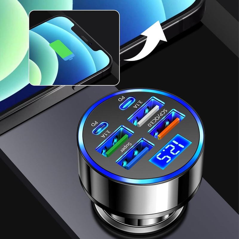 4 USB Port Super Fast Car Charger Adapter for iPhone Samsung Android Phone Lot gallery