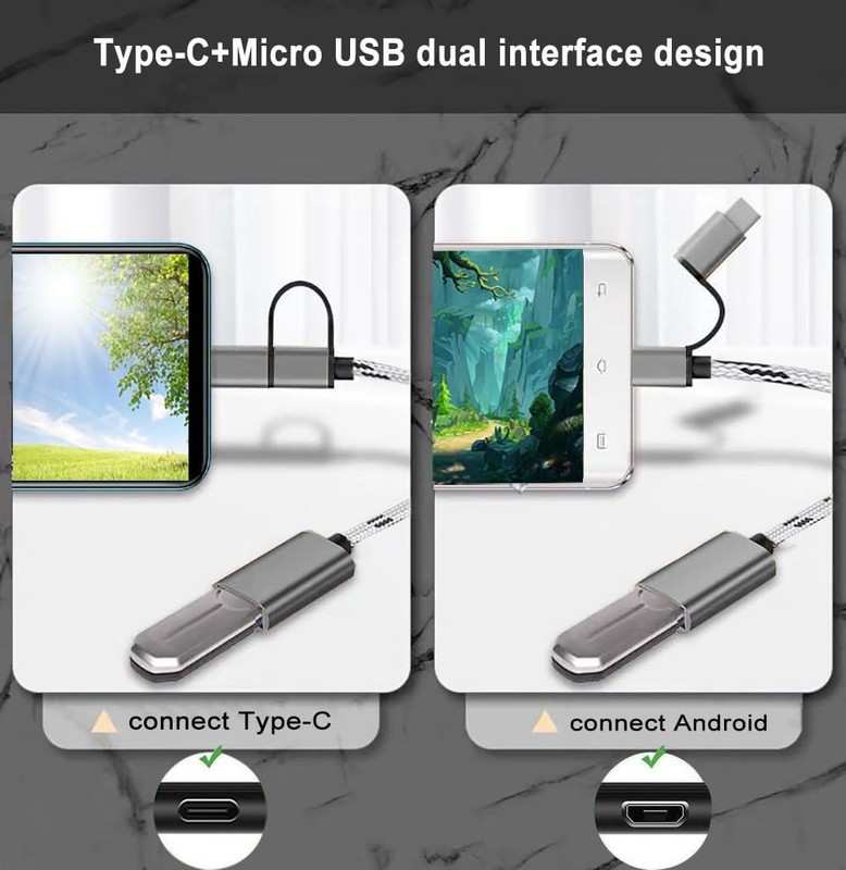2-in-1 USB C/Micro USB to USB Adapter, USB to USB C OTG Adapter Cable Compatible gallery
