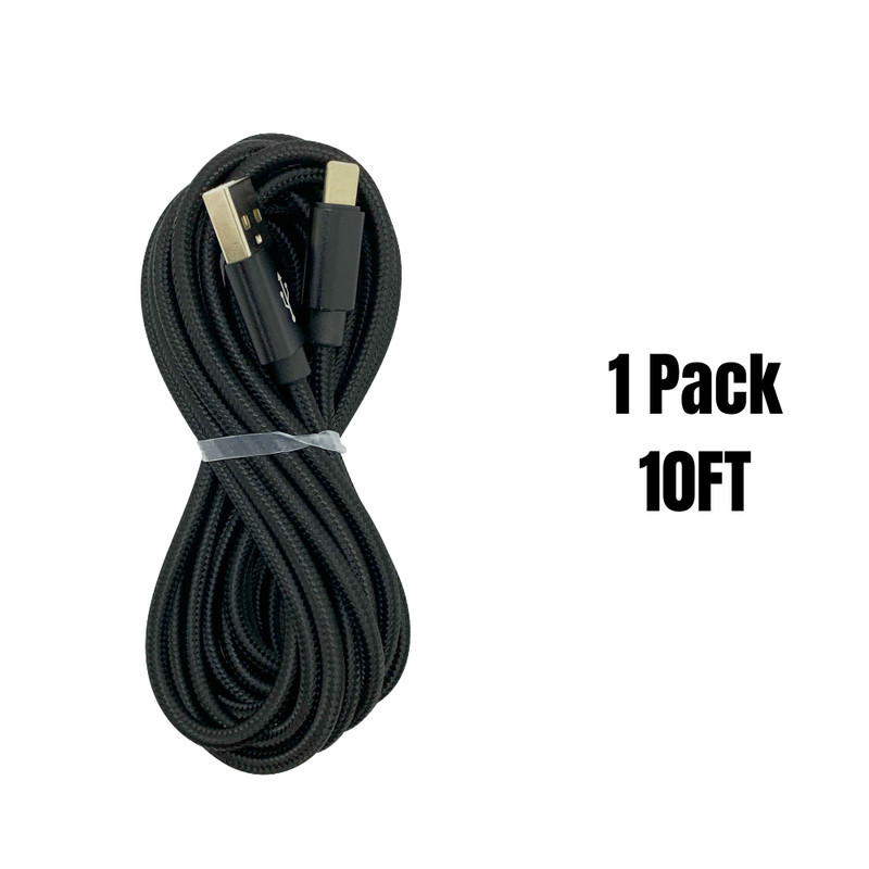 1/3X Braided 10Ft USB Fast Charge Cable For iPhone 6 7 8 X 11 Charging Data Cord