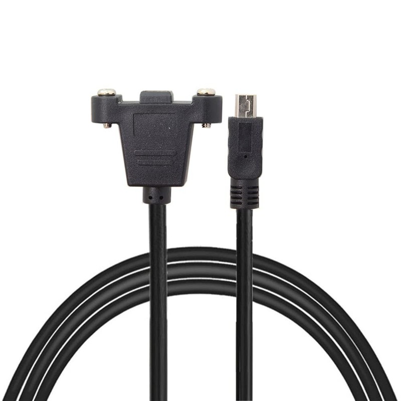 Panel Mount Mini USB 2.0 5Pin Male to Female Extension Cable 50cm 20 In