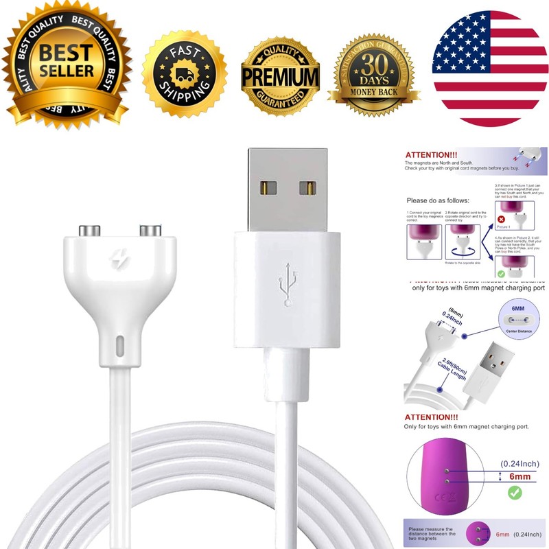 Magnetic USB DC Charger Cable 2.7ft Replacement Charging Cord for Rechargeabl…