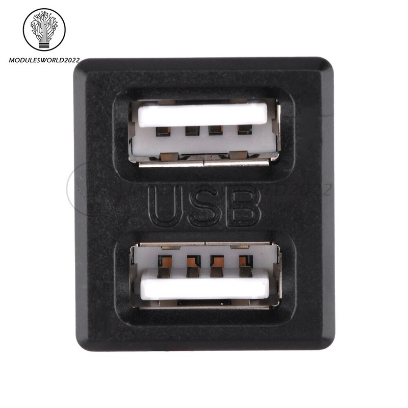 Dual USB Female Base Type-C Charging Socket Power Socket with Cable Connector gallery