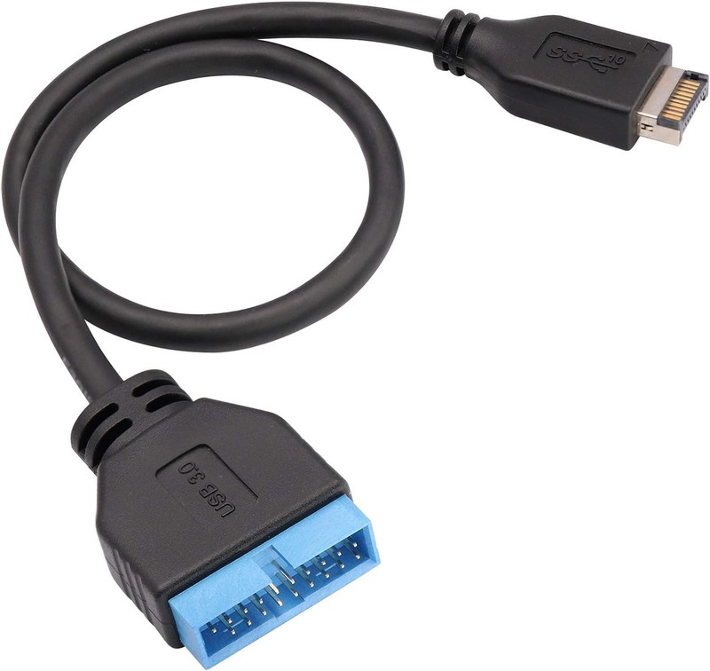 Black 30cm USB 3.1 Front Panel Header USB 3.0 20Pin Motherboard Extension