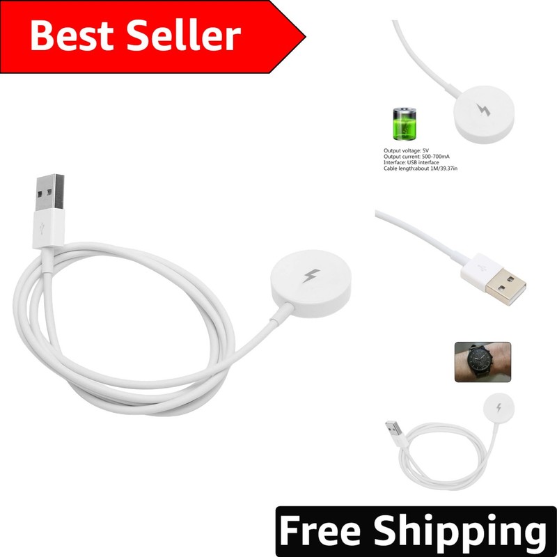 Efficient USB Charger with Magnetic Fast Charging for Smartwatches – 1 Count