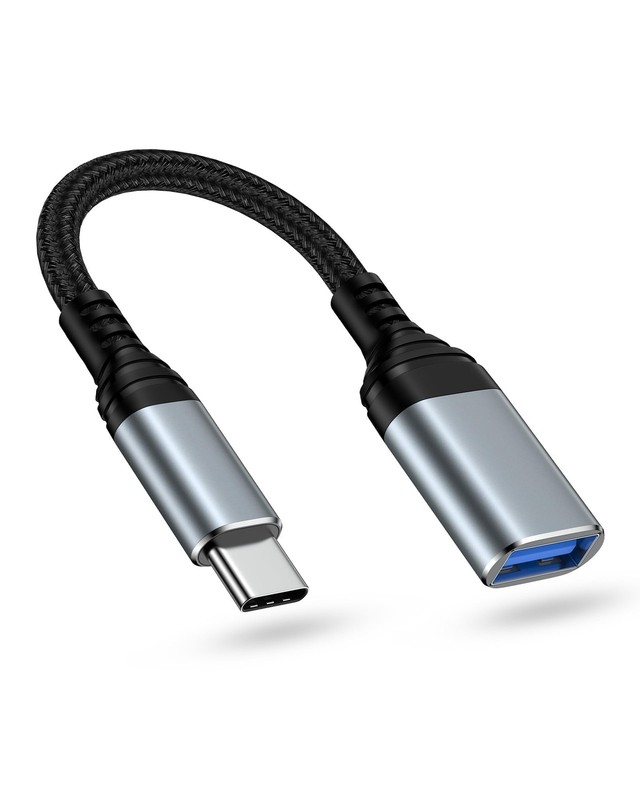 1 Pack USB C to USB 3.0 Adapter Type C Male to A Female Converter Grey