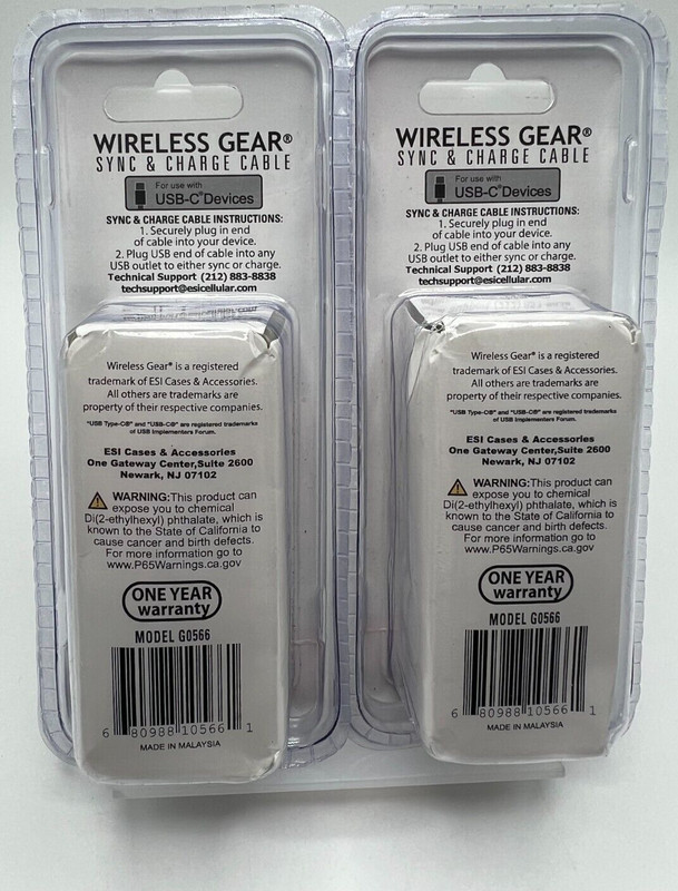 Wireless Gear Sync & Charge Cable 6' Pack Of 2 gallery