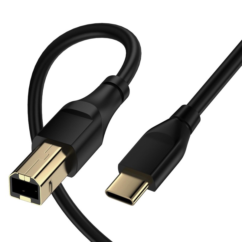 USB C Printer Cable 10 Feet Long USB B to USB C Printer Scanner Cord to Compu…