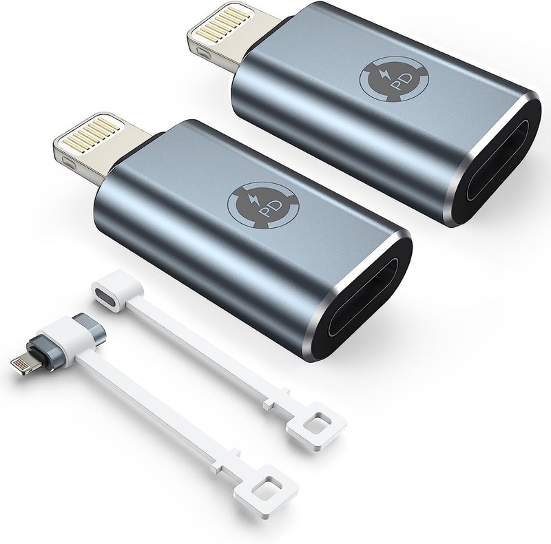 (2 Pack) TechMatte USB C Adapter,27W PD Fast Charging iPhone 14/13