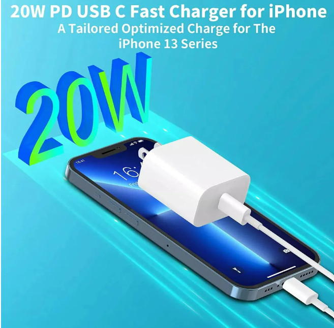 NEW 6ft20W USB-C Fast iPhone Charger Power Adapter Cable For iPhone 14/13/12/11 gallery