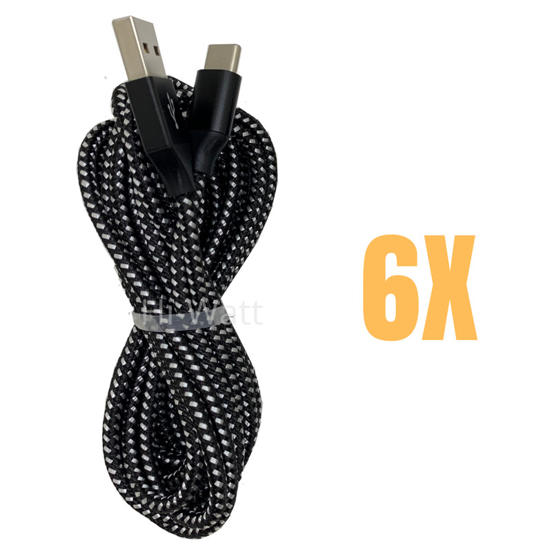 3Pack USB A Type C Charging Data Cable 10ft Charger Braided For Samsung Android gallery