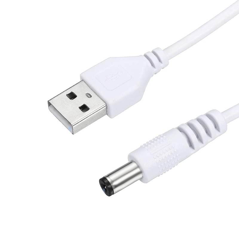 USB to DC 5.5mm Cable 3ft USB 2.0 A Male to DC 5.5mm x 2.1mm Plug Connector