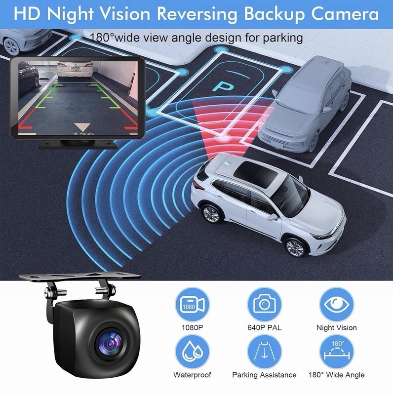 7" HD Portable Carplay Wireless Touch Screen Double Din Car Stereo gallery